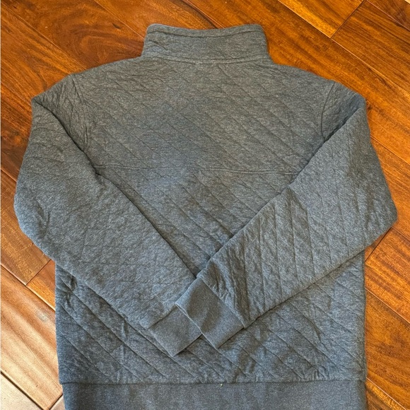 Patagonia Blue and Gray Organic Cotton Quilted Pullover - Picture 3 of 3